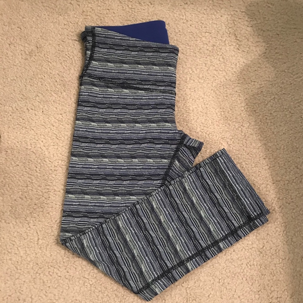 Lululemon blue stripe leggings